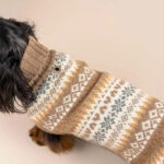 Herbst Medley Alpaka Hundepullover Braun