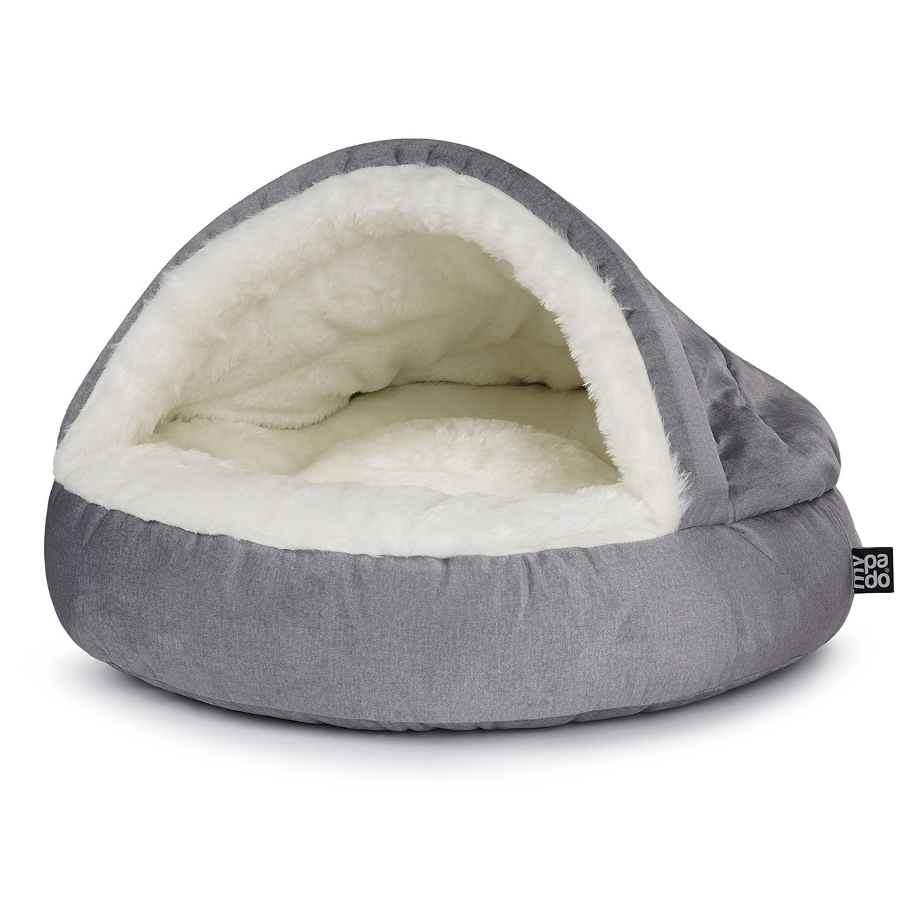 Hundebett Shell Velvet Silber Hundebett Shell Velvet – Bild 1