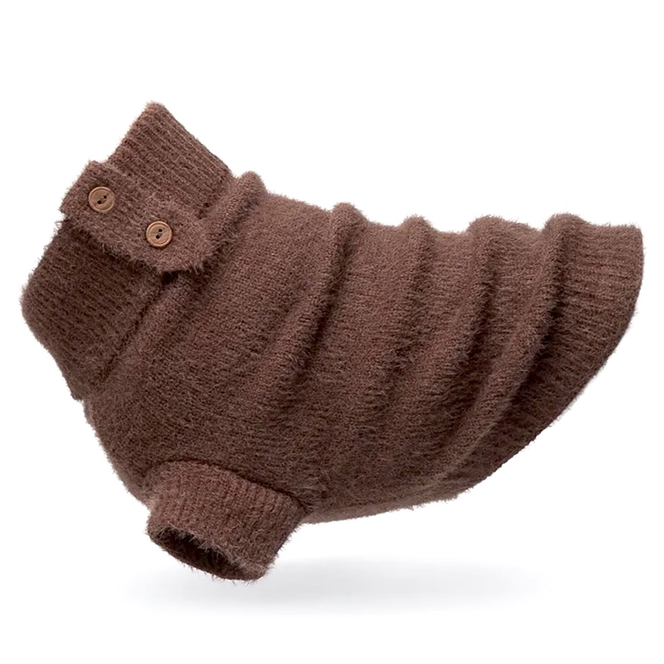 PAIKKA Furry Strickpullover Fuer Hunde Choco