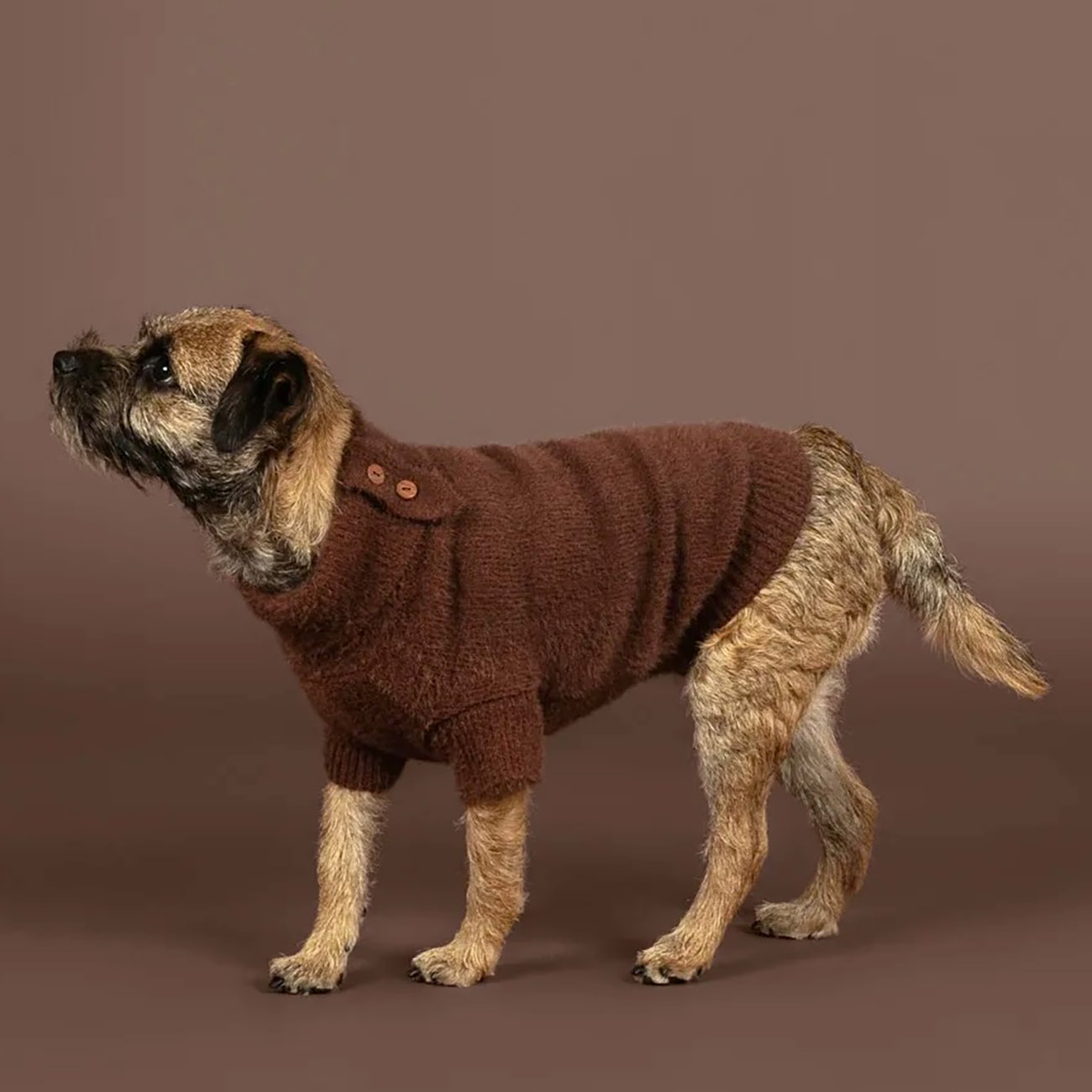 PAIKKA Furry Strickpullover Fuer Hunde Choco