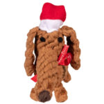 Weihnachtliches Dackel Kauspielzeug Fuer Hunde SANTA SAUSAGE Aus Baumwolle