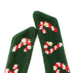 Weihnachtliches Hundebandana Mit Zuckerstangen Strickmuster