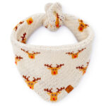 Weihnachtliches Strickbandana Fuer Hunde Mit Rentier